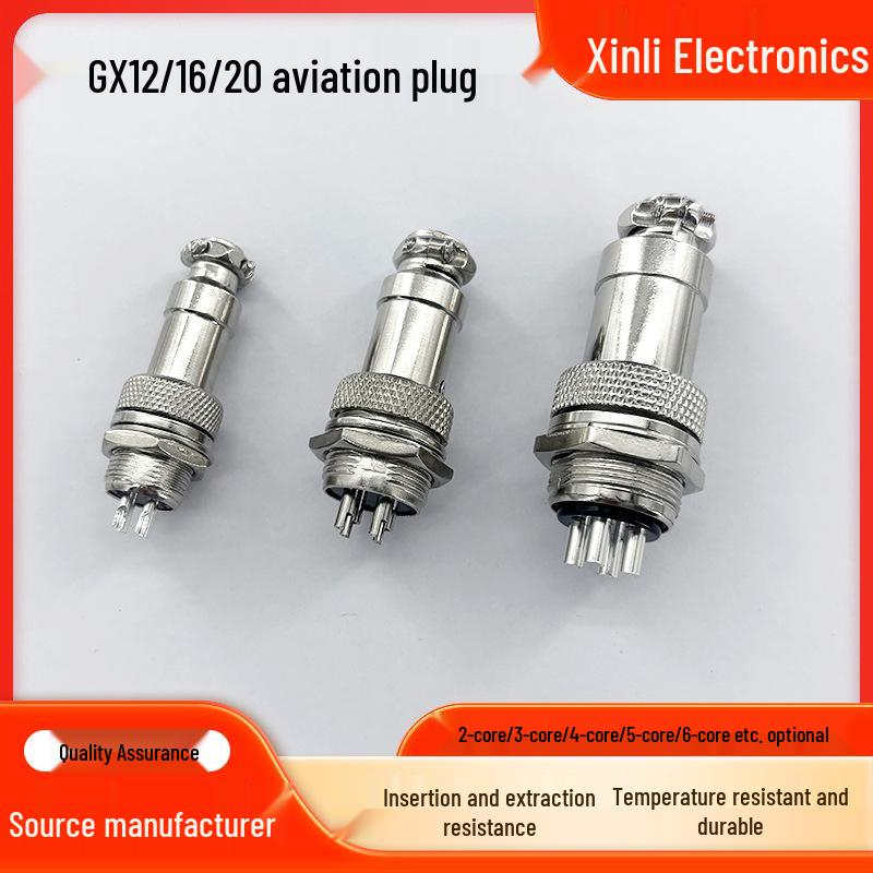 GX12 Aviation Plug, 16-Pin Male & Female M20 Connector Cable