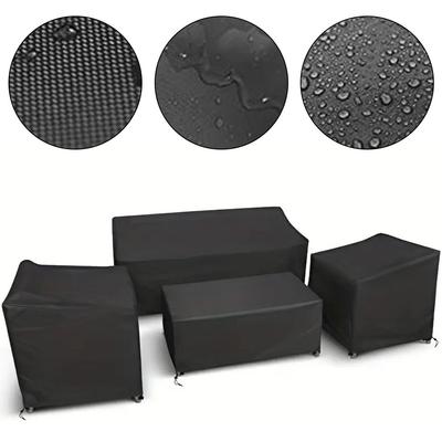 Robuste Outdoor-Möbelabdeckung Set 4 Stück für Allwetter-Schutz
