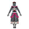 Ghost Bride Cosplay Costume Dress Mexican Day Of The Dead Colorful Flower And Rose Skull Print Horror Cosplay Halloween Costume