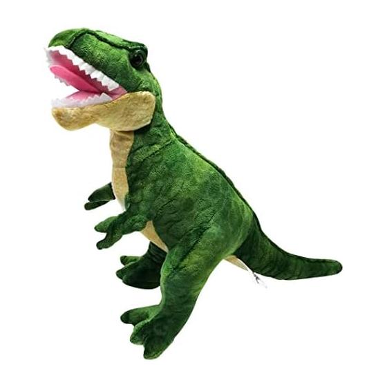Dinosaur Figurine Body Pillow Cushion Mascot Real Dinosaur Present Cute Fluffy (Tyrannosaurus/Green)