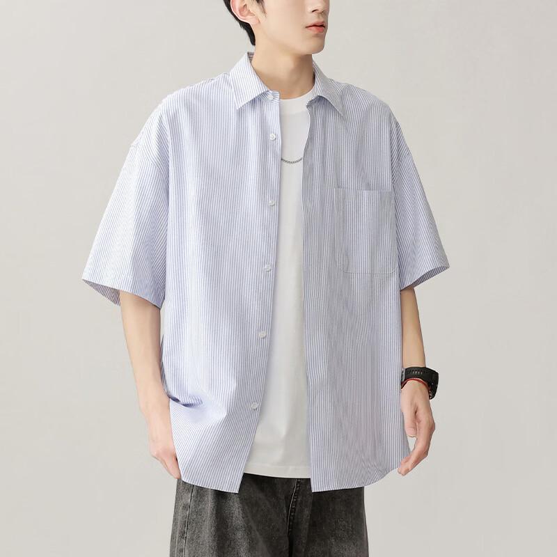 Huili Men s Cool-Feel Quick-Dry Short Sleeve Casual Shirt 2XL