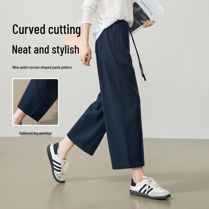 ESE-Y Women's Lyocell Cotton Linen Harem Pants