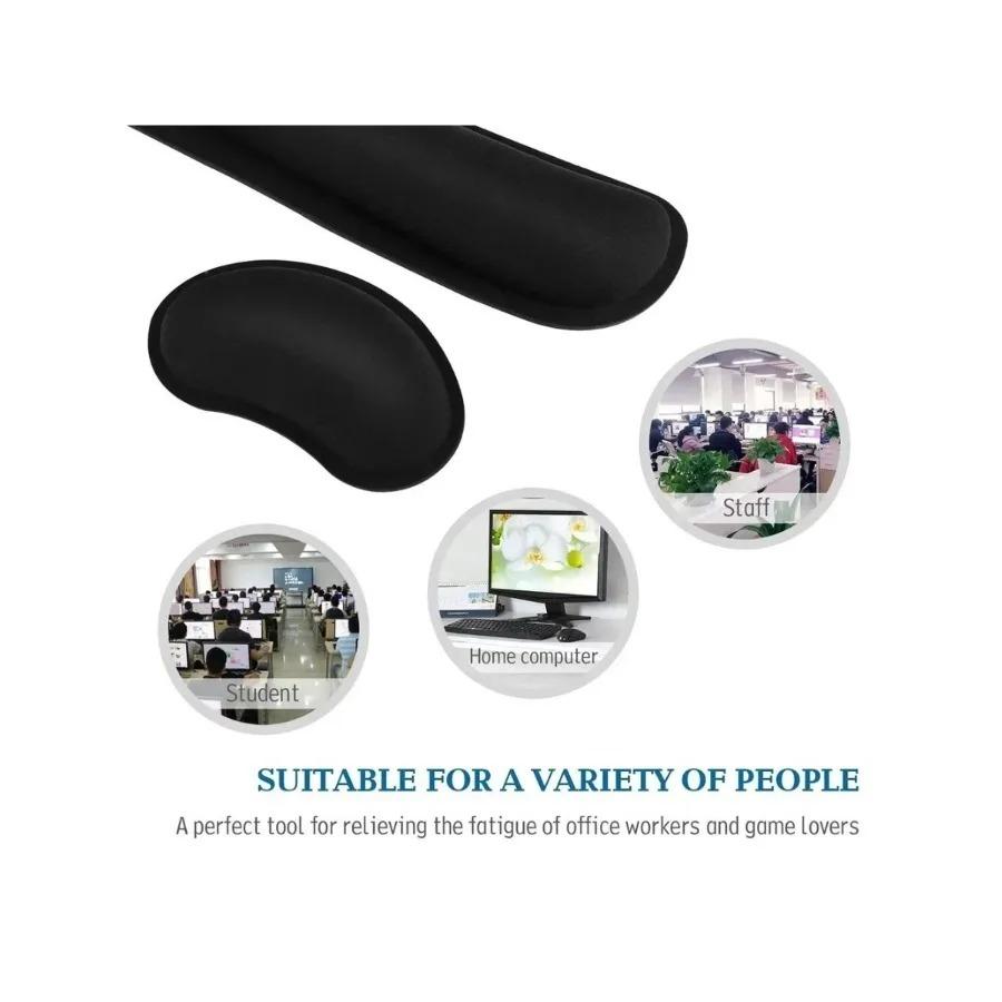 Comfortable Anti-Slip Mouse Pad with Wrist Support for Office Computers Laptops Macs - Ergonomic Keyboard Wrist Rest
