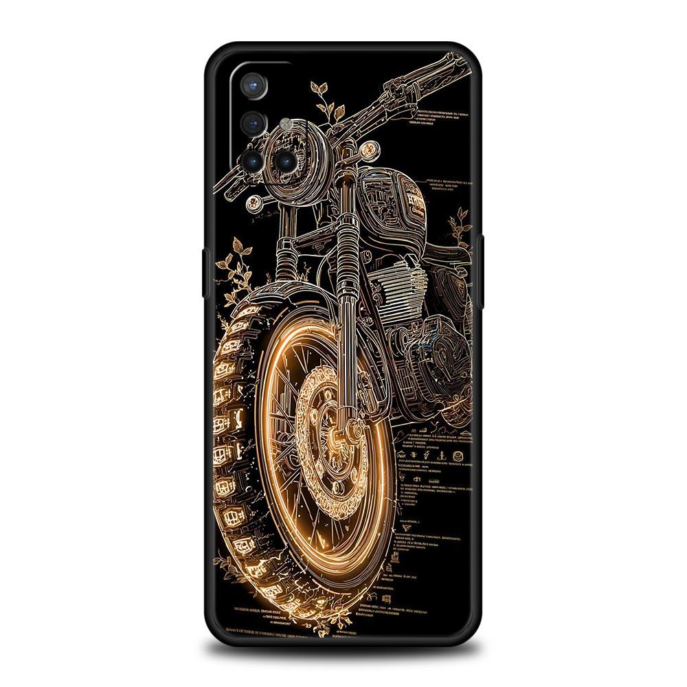 Phone Case For Oneplus 13R 13 12 10T 11 R10 Nord N100 N200 N10 9 9R CE 2 3 Z Pro Lite Soft TPU Colors Vintage Motorcycle Painted