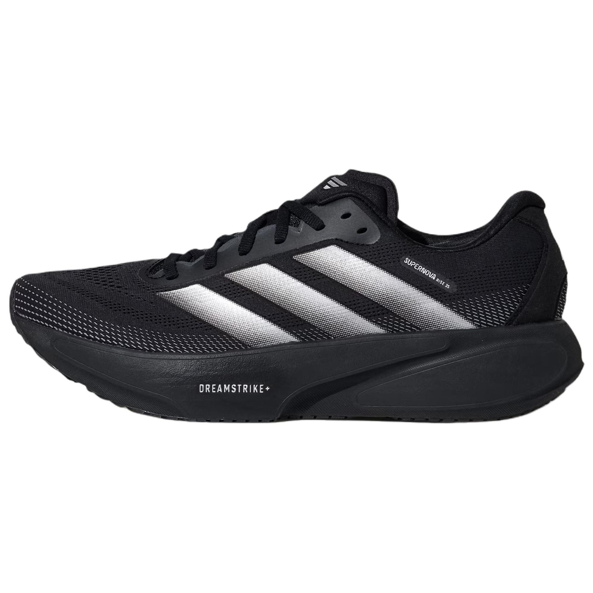 

Adidas SUPERNOVA RISE 3 Black Metallic Silver Dark Grey KI5003 Unisex Low Top Running Shoes EU 36.5 чёрный