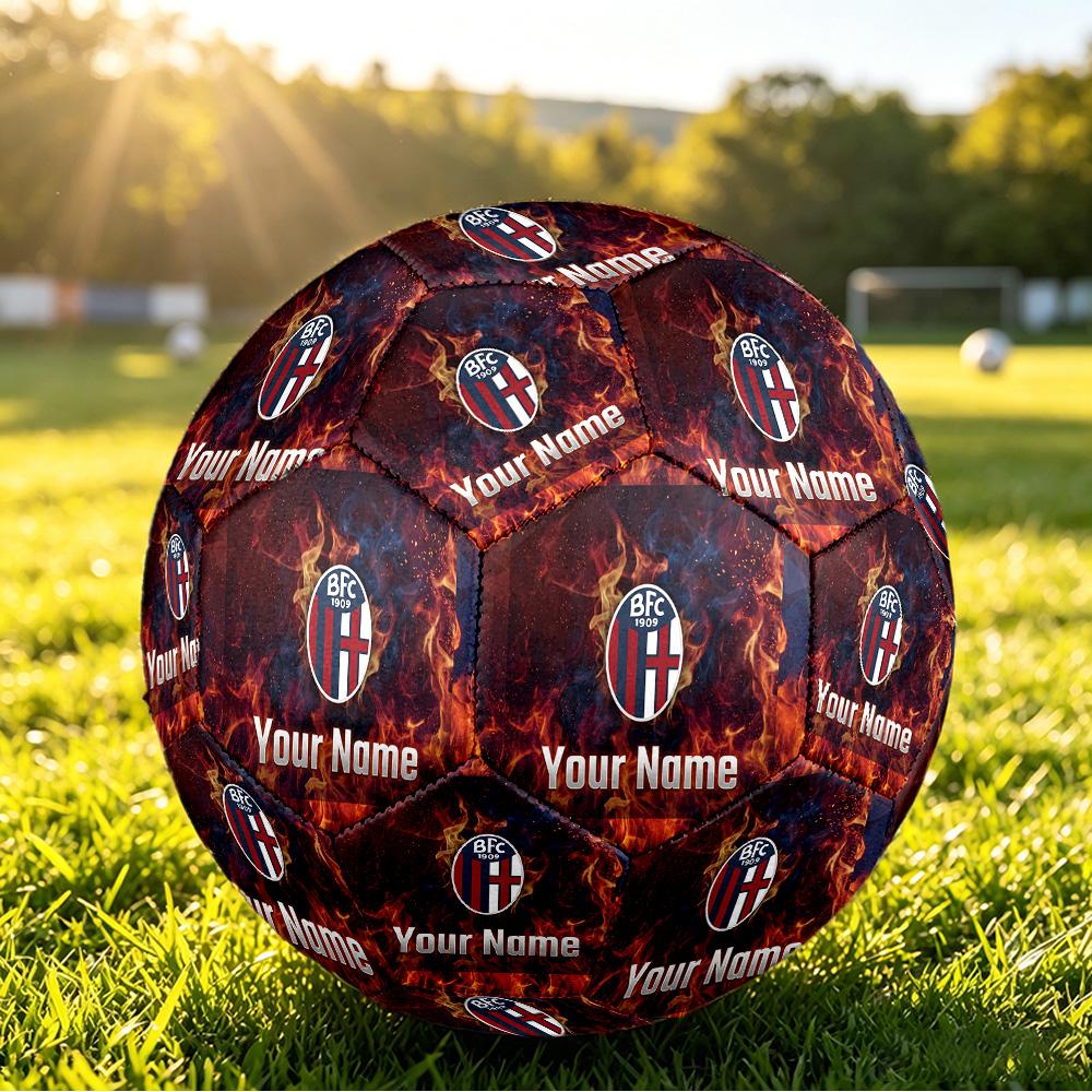 Personalized Size 5 Football Bologna FC Pattern Outdoor Game Sports Ball Gift