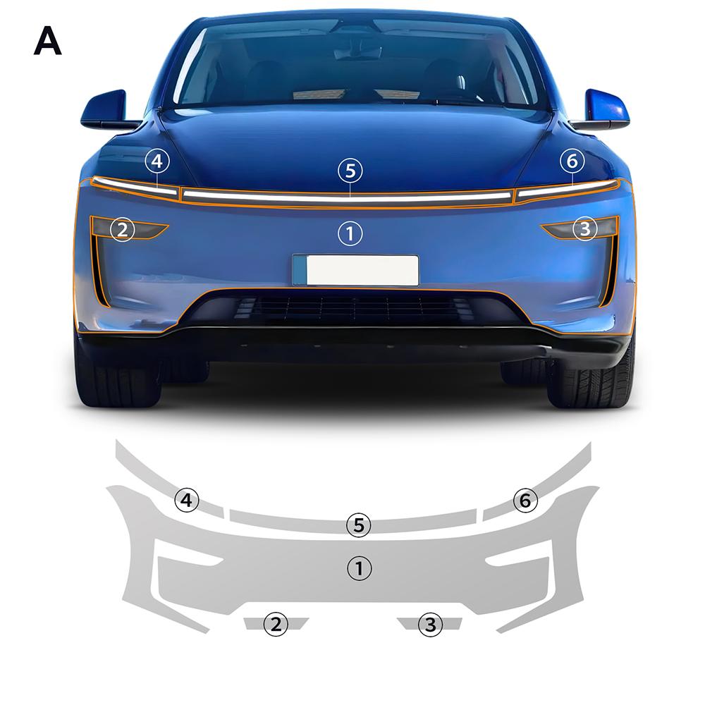 9Mil TPU Scratch Resistant Car Paint Protection Film For Tesla Model Y Juniper 2025 2026-up Clear Bra PPF Decal Accessories