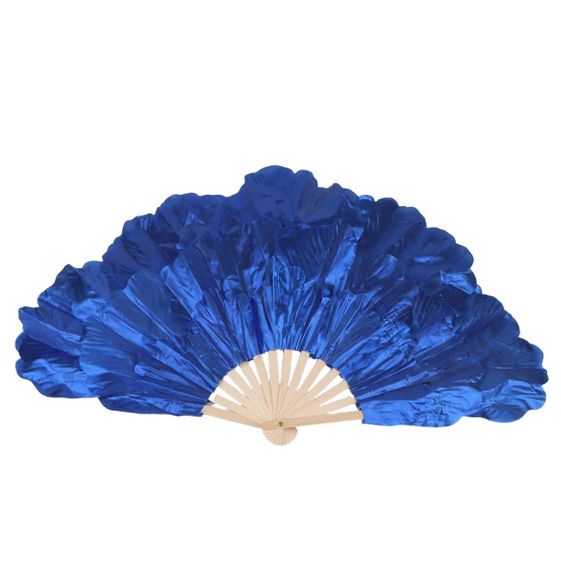 75Cm Peony Petal Dancing Fan Bright Cloth Double Side Yangko Dance Fan Ladies Hanfu Cheongsam Props Folding Hand Fans