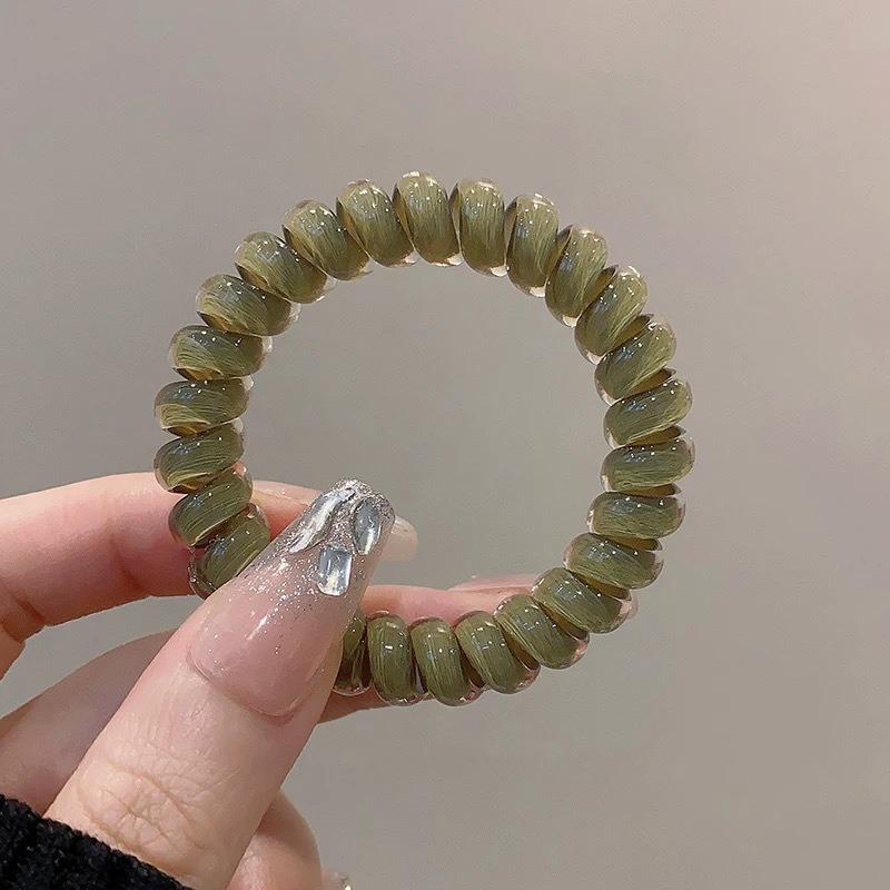 Korean High-Quality Summer Fresh Telephone Cord Scrunchie - Cute & Durable Hair Tie for Women