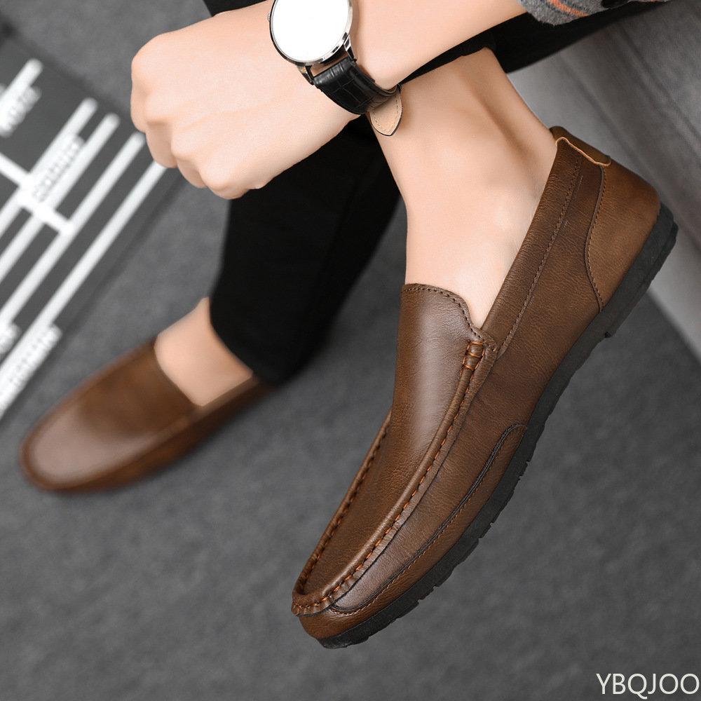 fashion 2024 Spring Summer NEW Men's Loafers Comfortable Flat Casual Shoes Men Breathable Moccasins Slip-On Soft Leather Driving Shoes