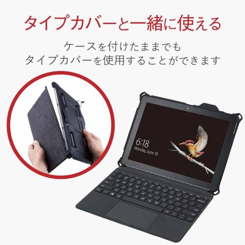 Elecom Surface Go Case Full Protection Case ZEROSHOCK Shockproof with Shoulder Belt Black TB-MSG18HVBK