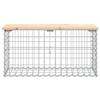 VidaXL Design Gabion Garden Bench 83x31.5x42cm Solid Pine Wood 834347