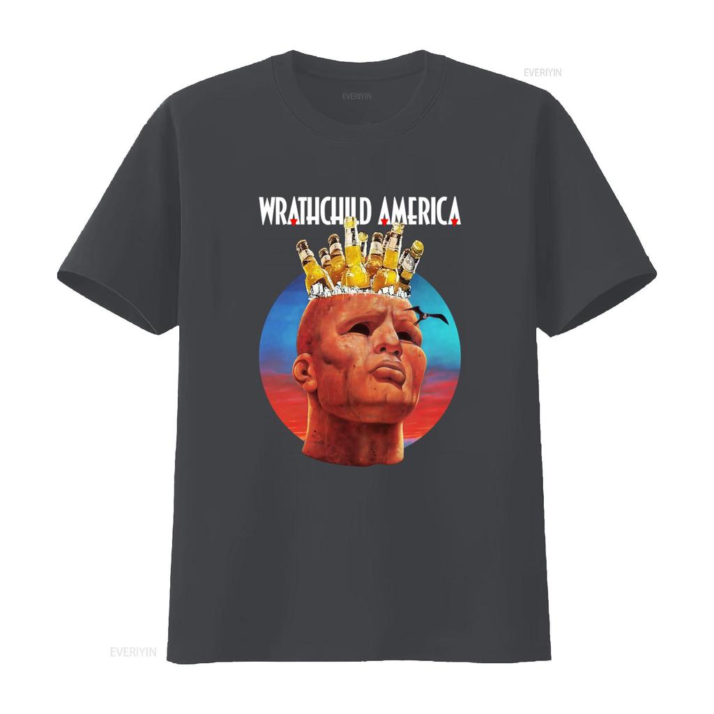 Wrathchild Amerika Tour T-Shirt Ich bin nicht betrunken, ich trinke nur Print Herren vintage gewaschen homme streetwear Dehnbar