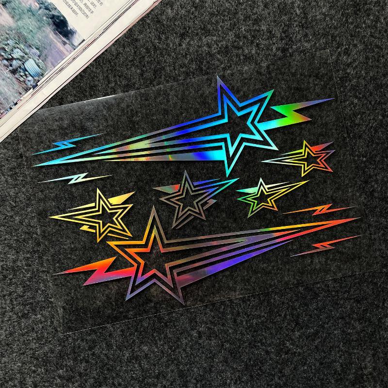 Meteor Motorcycle Vinyl Sticker Waterproof Non-fading 1 Set for Scooter Side Panel Rider Gift Decoration