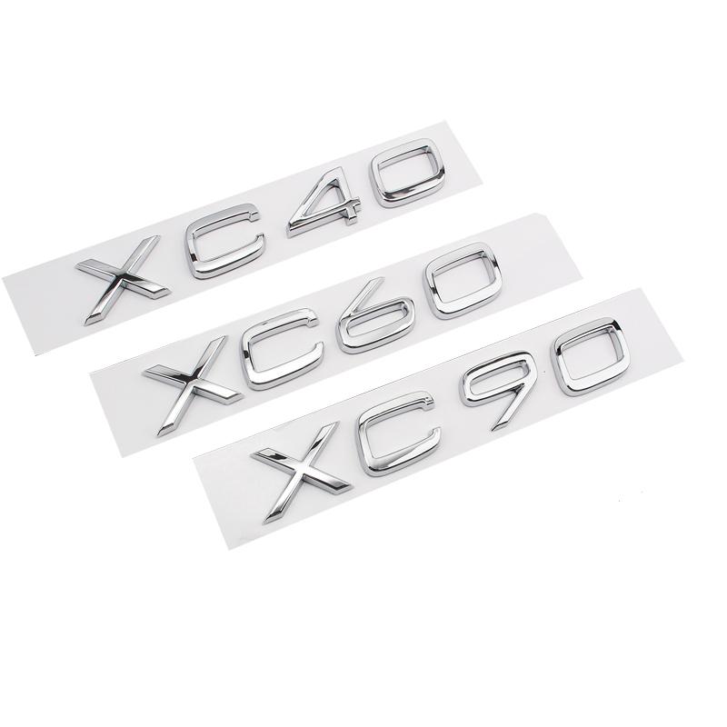 Car 3D ABS Chrome Decal Sticker For Volvo XC40 XC60 XC90 Car Rear Trunk Letters Logo Replace Badge Emblem Stickers Accessories