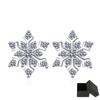 D-Farbtest bestanden, Moissanit-Ohrstecker, Damen-Schneeflocken-Ohrring, 925er-Sterlingsilber, rhodiniert, glitzernder, feiner Schmuck, Geschenk