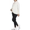 Nike Serie Maternità Tinta Unita Asciugatura Rapida Pullover Design con Spacco Casual Manica Lunga T-Shirt Top da Donna Rosso Chiaro Marrone Legno DR1595-104