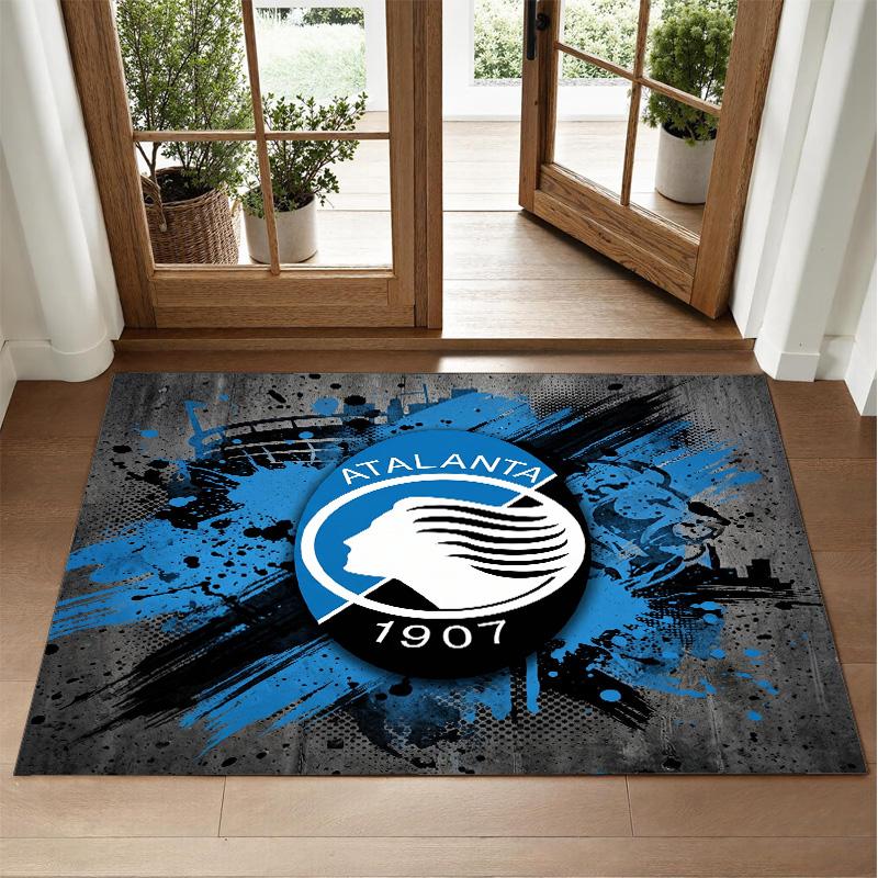 Atalanta FC Design Crystal Velvet Rug Soft Decorative Mat for Bedroom Entrance