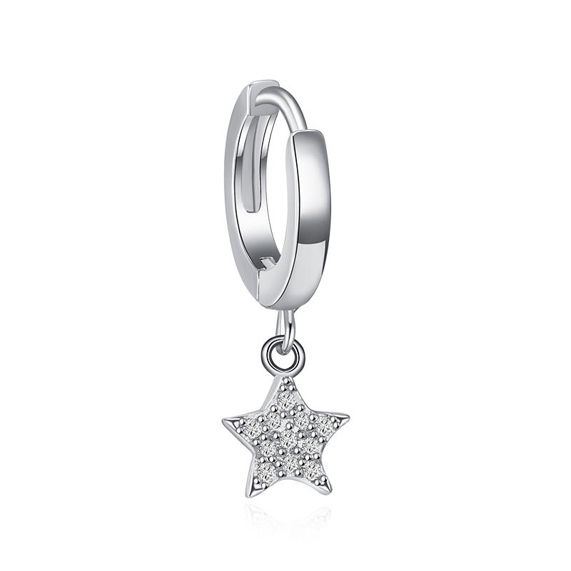 1 Piece Rainbow Ear Clips 925 Sterling Silver Fashion Unique Tiny Cuff Earrings For Women Girl Fine Jewelry Accessories