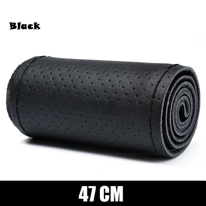 New Steering Wheel Cover Truck Handle Cover 42CM 45CM 47CM 50CM Braid Leather Car Steering Wheel Case for Truck Lorry Accessorie