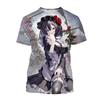 Modische Anime-Mädchen Grafik-T-Shirts für Herren Sommer Trendige Kurzarm 3D-bedruckte O-Ausschnitt T-Shirts Lässige Streetwear Harajuku Tees