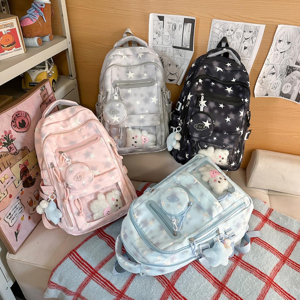 Schoolbag New Junior High School School Bag Female Students Grades 3 to 6 Large Capacity Lightweight Backpack College Style Backpack Female