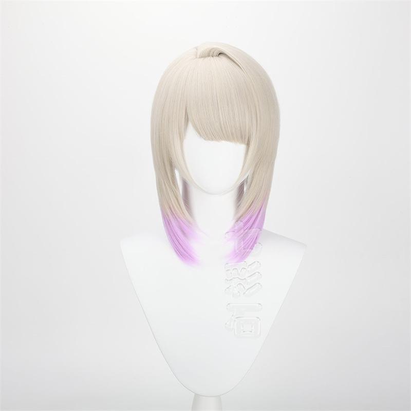 Anime Game NEEDY GIRL OVERDOSE OMG Kawaii Engel Cosplay Pruik Lichtbeige Blond Haar Lange Pruiken Dagelijks Halloween Prop One Size beige