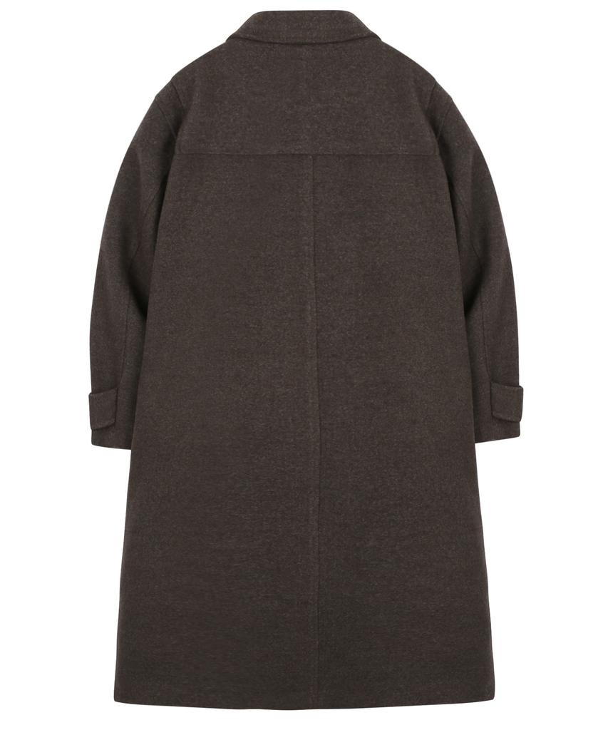 Trillion Unisex Balmacaan Duffle Long Coat (Brown)