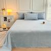 Solid Color Double Sided Autumn Winter Blanket Thickened Coral Fleece Nap Blankets Multi Purpose Double Air Conditioning Quilt