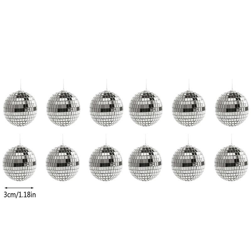 

6/12 шт. Мини Зеркальный Диско-шар Сценический свет Светоотражающий Вращающийся Ярко-серебряный Стеклянный шар День рождения Свадебная вечеринка Тор Домашний декор