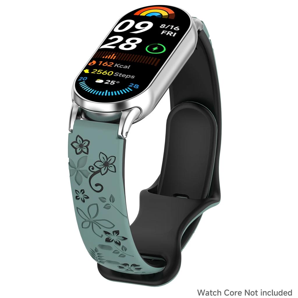 Engraved Band Strap For Mi Band 8 Xiaomi Silicone Strap for Xiaomi Band 8 Original Strap for Mi Band 9 Replacement Bracelet Mi 8