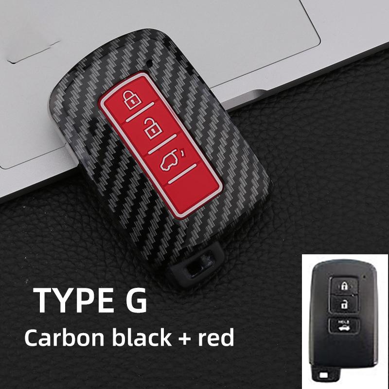 Abs Carbon 2 3 4 Button Car Key Case For Toyota Prius 30 Alpha Aqua Land Cruiser Auris 2012 - 2014 For Lexus Lc 200