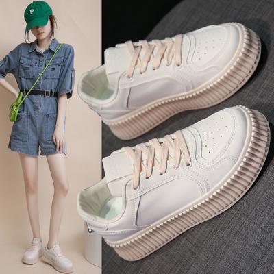 New Style Small White Shoes Female Korean Version Student Running Board Shoes Female Casual Thick-soled Biscuit Shoes