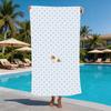 Süßer Dackel Hund Polka Dot Print Strandtuch Schnelltrocknend Sandresistent Badetuch für Strand Pool Camping Tägliche Nutzung