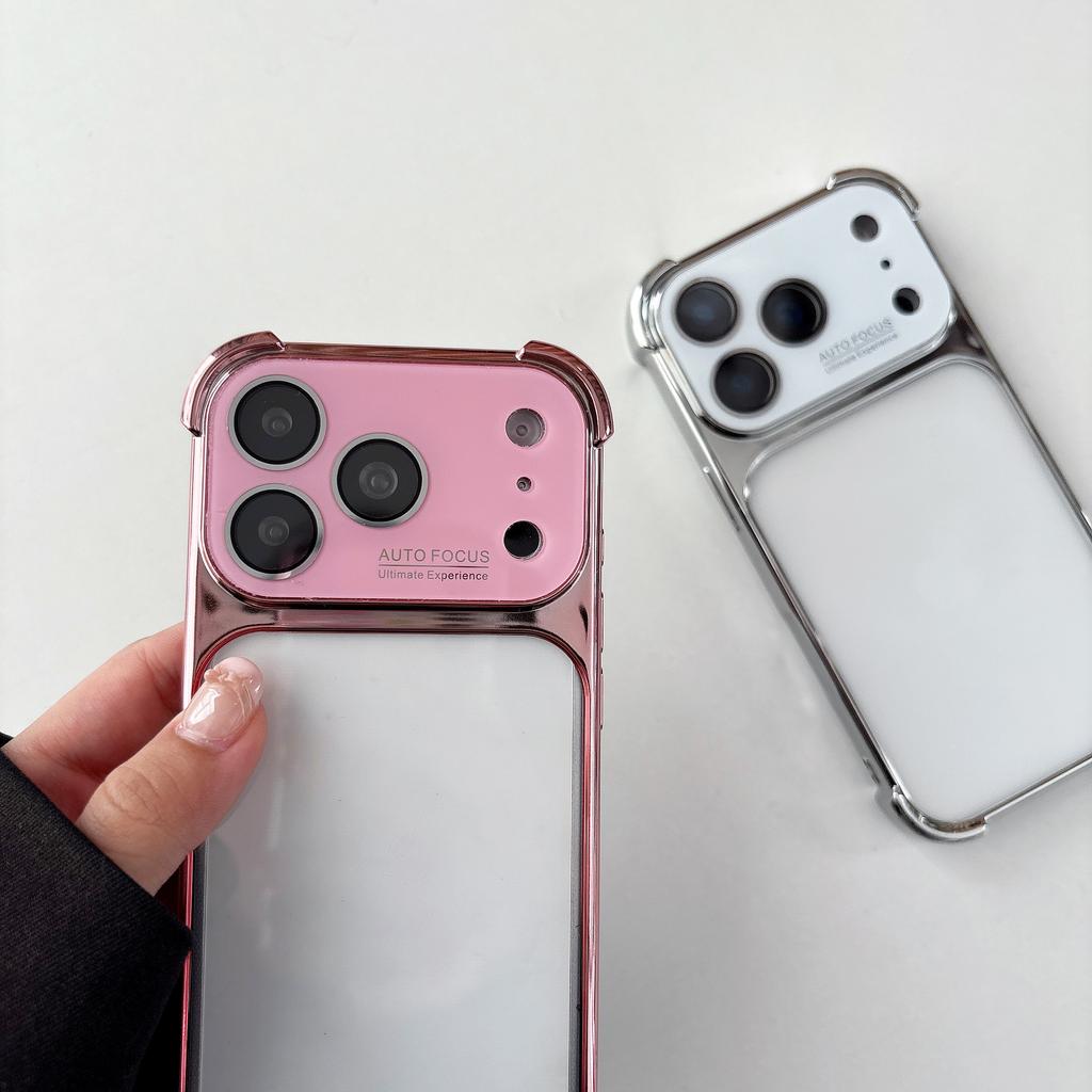 Window lens plating case becomes larger in seconds, suitable for iPhone16Pro max Apple 17 mobile phone case 15/14 transparent