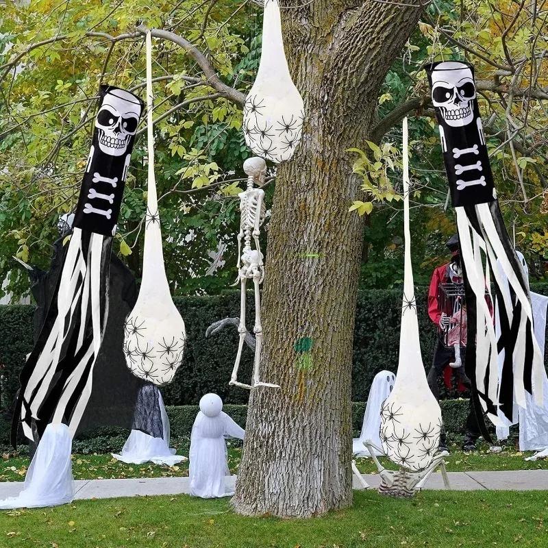 Light-up Halloween Spider Egg Web Hanging Decoration for Outdoor Porch Lawn Wall Creepy Party Decor Spooky Glowing Decoration