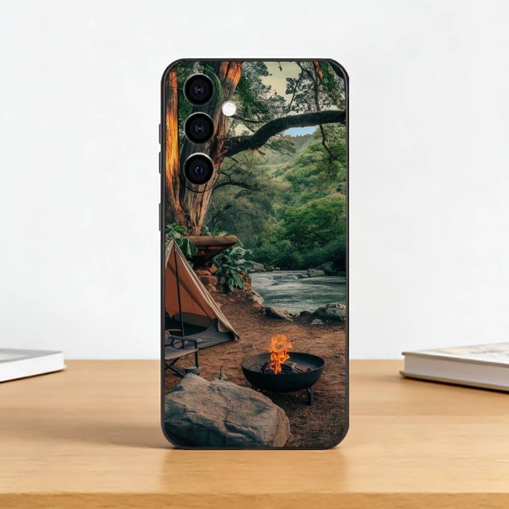 

Landscape A-Art Phone Case For Samsung Galaxy A73,A72,A71,A70,A53,A52,A51,Others Soft Black Cover Samsung a70