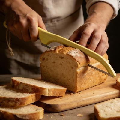 Sierra de Pan Cortador de Pan con Cabeza Curvada Cortador de Pan Manual para Rebanar Masa Madre con Precisión Herramienta de Cocina para Hornear