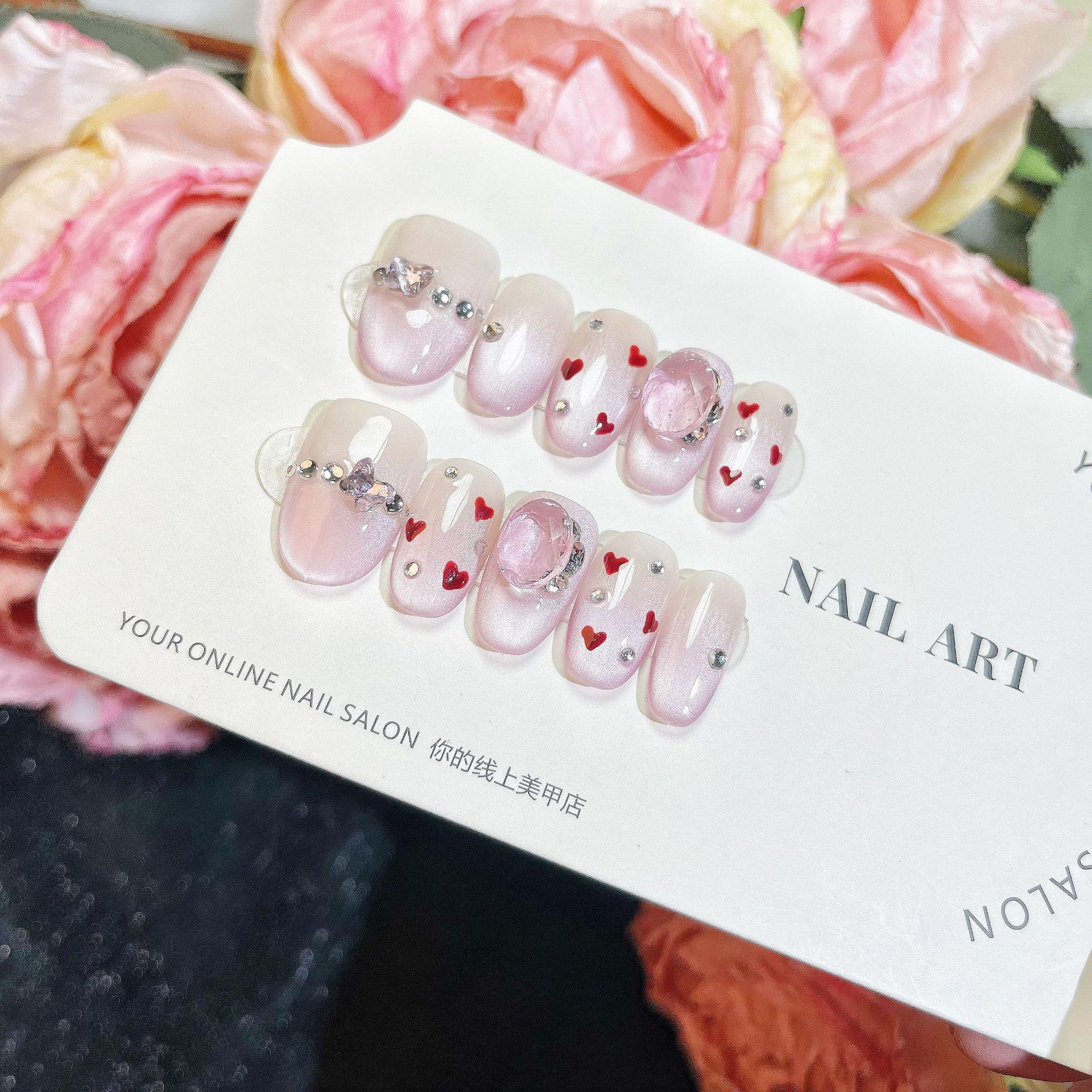 

Красный Персик Радость: Роскошный кошачий глаз Аврора бриллиантовое сердце нейл-арт Large