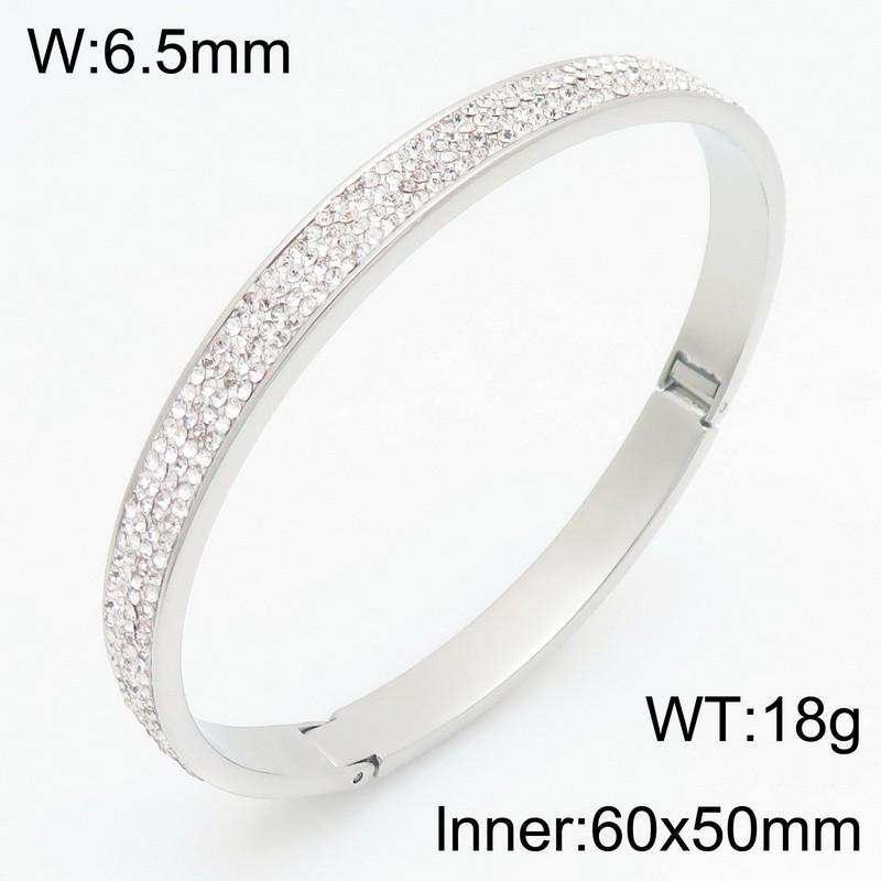 Customized Titanium Steel Star Bracelet - Women s Luxury Diamond Inlaid Wide-band Volleyball Jewelry