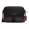 Hudson 23 Logo Zip Closure Leather Crossbody Bag Medium Men Bags Bronze Black CR386-QBAE4