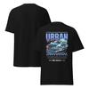 Tricou Urban Racing, Tricou Grafic Mașină Drift Retro JDM, Tricou Inspirat de Street Racing din Tokyo, Tricou cu Design Albastru Gradient Estetic Motorsport