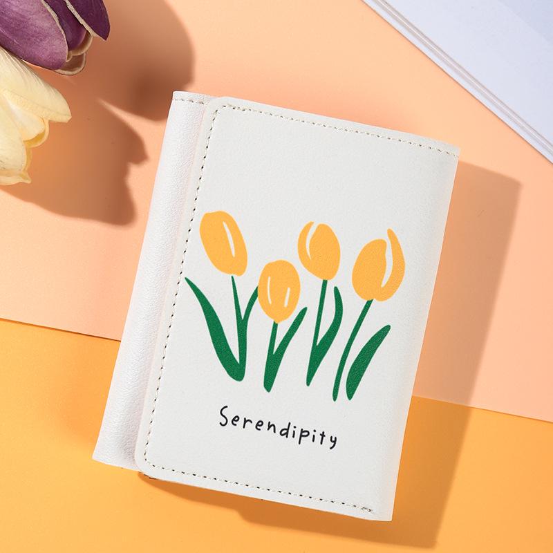 

Стильный женский кошелек-трифолд из ПУ кожи с милым мультяшным принтом