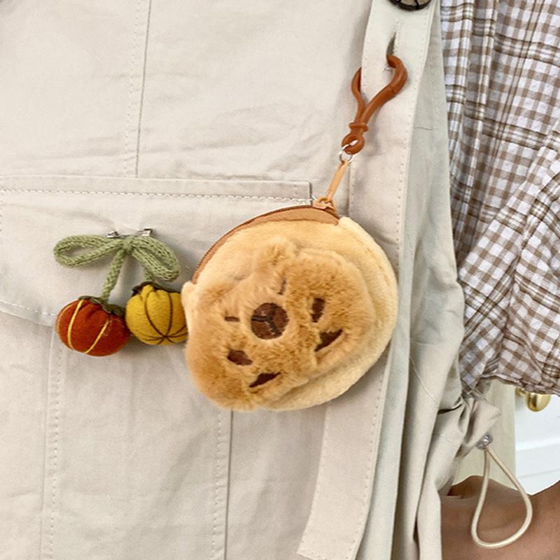 New Capibala Coin Purse Cartoon Mini Plush Capybara Pendant Portable Headset Bag Coin Storage Bag
