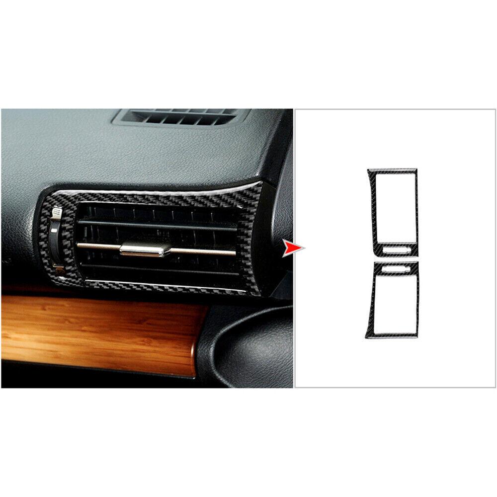 2Pcs Carbon Fiber Interior Side Air Vent Outlet Cover Trim For LEXUS IS250 IS350