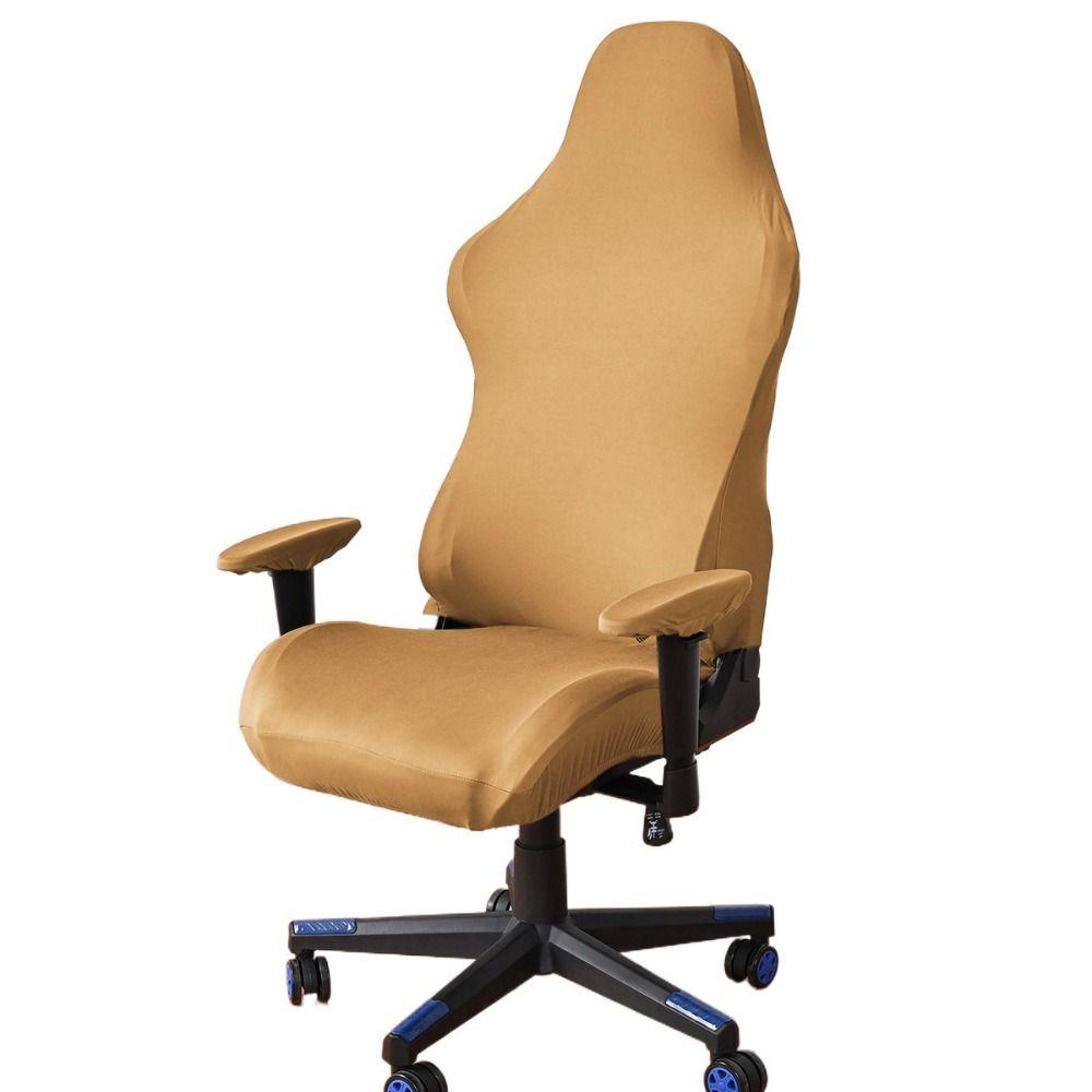Solid Color Gaming Chair Cover Elastic Seat Cover Washable Protector Cover  Office Chair
