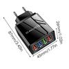 4 USB Phone Charger Faster Charger US/EU Ultra-Fast Charging USB Adapter Charge Four Devices At Once For Smartphones & Tablets