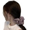Chouchou d'été en satin et tulle à pois violets - Élastique à cheveux pour femme à haute élasticité