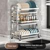 Multi-Functional Stainless Steel Kitchen Storage & Draining Rack