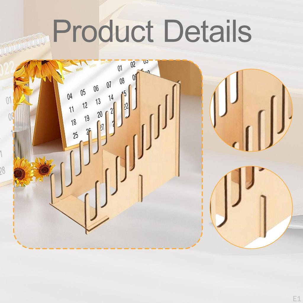 Greeting Card Display Stand Multipurpose Wooden Shelf Storage Organizer for Stickers